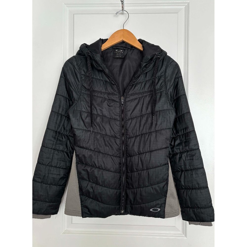 oakley black puff jacket women XS